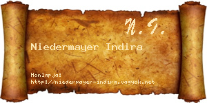 Niedermayer Indira névjegykártya